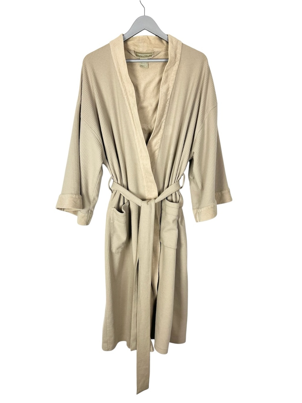 Claiborne Spa waffle robe with french terry accents Women’s One Size Fits Most